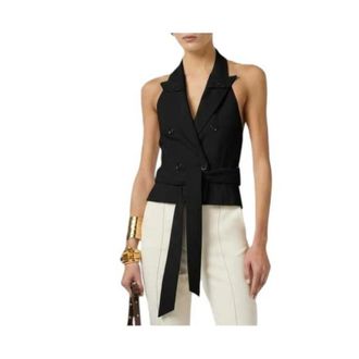 Elisabetta Franchi Dames, Jassen, Zwart, Maat: S Viscose