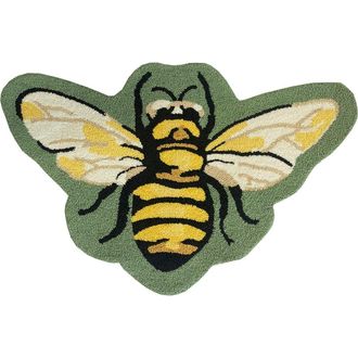 R16 Home Bee Shaped Indoor/Outdoor Doormat in Sage White at Nordstrom Rack, Size 24X36 Ft