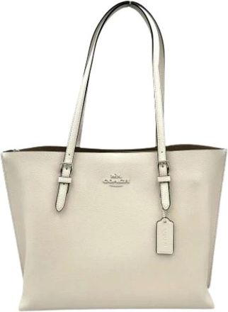 Coach Pre-owned Tote Bags, female, Beige, Size: ONE SIZE Pre-owned Leather Shoulder Bag