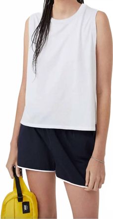 Kule Contrast Trim Short In Navy