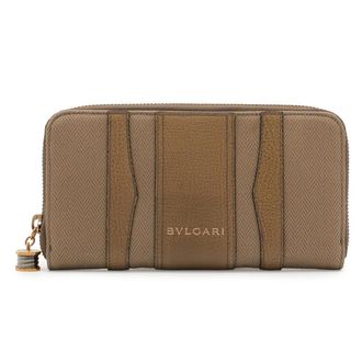 Bulgari B-zero1 Leather Canvas Wallet