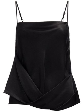 J.W.Anderson draped satin tank top - Black