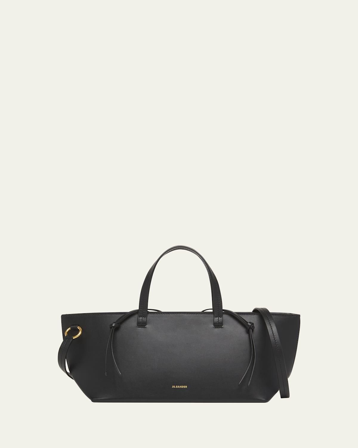 JIL SANDER｜ (J25WC0004 P4863 001) Jil Sander Womens Canvas Shopping Bag in Black