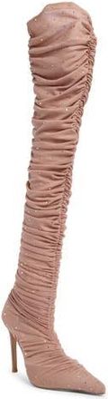 Steve Madden Rashida Sheer Mesh Over the Knee Boot in Blush Mesh at Nordstrom Rack, Size 8.5