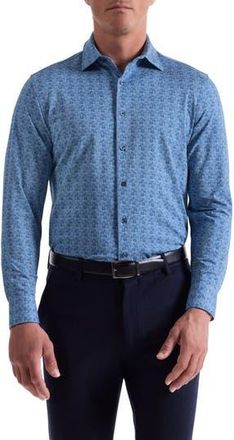 Bugatchi James OoohCotton Floral Button-Up Shirt in Cobalt at Nordstrom Rack, Size Xx-Large