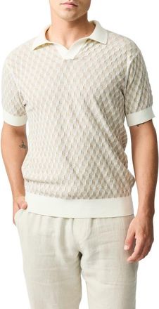 Rodd & Gunn Galdfield Johnny Collar Polo in Cream at Nordstrom, Size Xxx-Large