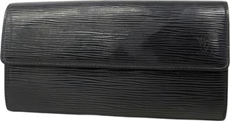 Louis Vuitton Noir Long Wallet (Bi-Fold) (Pre-Owned)
