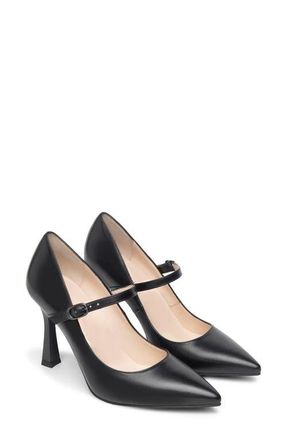Nero Giardini Mary Jane Leather Pump in Black at Nordstrom, Size 10Us