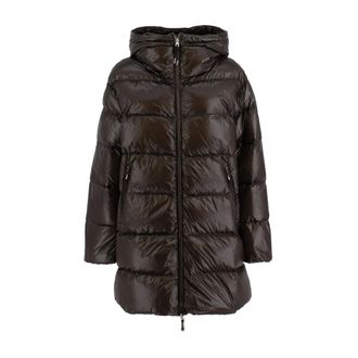 Parajumpers Winter Jackets, female, Brown, Size: XS Stylish Nylon Jacket with Double Zipper