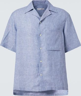 Loro Piana Camicia bowling Federico in lino