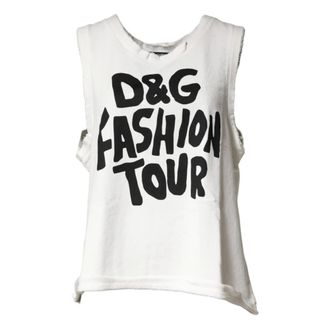 Dolce & Gabbana Sleeveless Tops, female, White, Size: S Tank Top