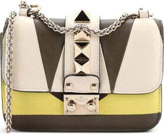 Valentino Garavani Glam Lock leren schoudertas met geometrisch colourblocking - Veelkleurig