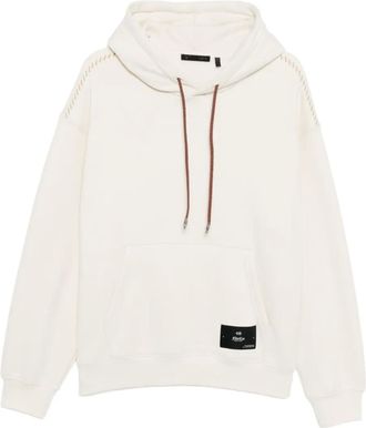 Five CM contrast-stitch hoodie - Neutrals