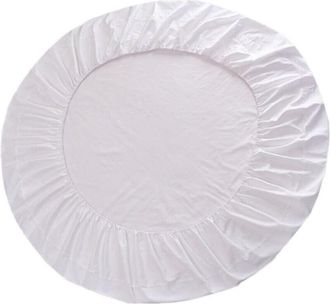 OEM [nunca Usado] S&aacute;bana Bajera Ajustable Redonda De Algod&oacute;n, S&aacute;bana Bajera Ajustable Redonda - Blanca