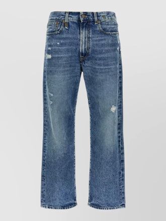 R13 relaxed boyfriend cut jeans belt loops