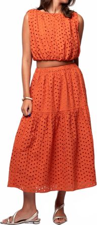 Astr Nalley Midi Skirt In Rust
