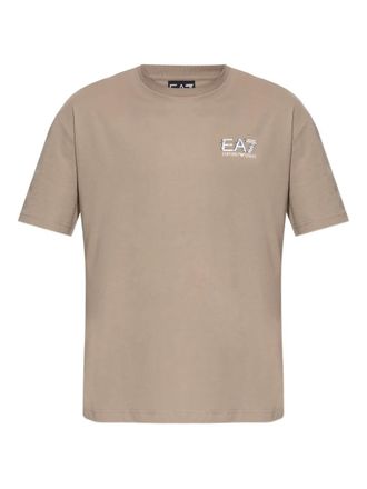 Emporio Armani logo T-shirt - men - Cotton - M - Neutrals