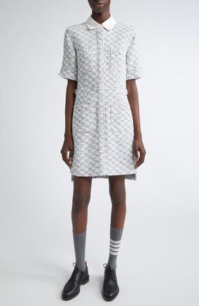 Thom Browne Tweed Sheath Dress in Medium Grey at Nordstrom, Size 4 Us