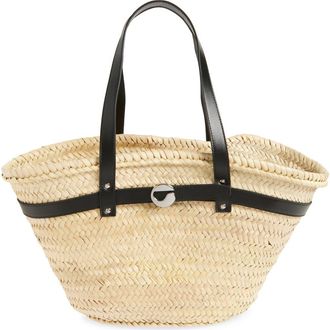 Coperni Woven Raffia Bucket Tote in Beige at Nordstrom