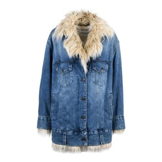 Dondup Jassen, Dames, Blauw, S, Denim, Denim jas