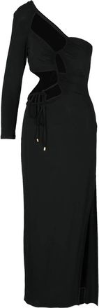 Simona Corsellini Midi Jurk voor Overdag - Dames - Casual kleedjes - Zwart - M - Kleedjes