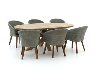 Intenso Furniture Intenso Tropea/ROUGH-Y Ellips 200cm dining tuinset 7-delig