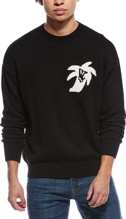 Palm Angels Wool & Cashmere-Blend Crewneck Sweater