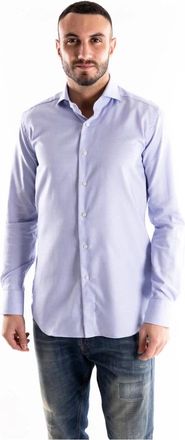 Xacus Kreukvrij overhemd met Franse boord - Heren - Casual Overhemden - Blauw - XL - Katoen - Overhemden