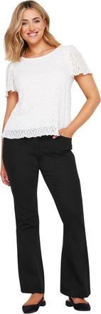 M&Co Womens Lift & Shape Kick Flare Jeans - Womens Black