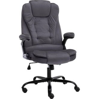 vidaXL Silla De Oficina De Terciopelo Gris Oscuro