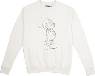 Disney Dames/Dames Mickey Mouse Sketch Sweatshirt (Steen)