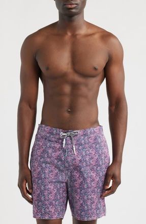 Johnnie-O Star Spangled Swim Trunks in Punch at Nordstrom, Size Small
