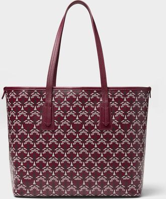 Liberty Womens Malborough Iphis burgundy tote bag Made with Liberty Fabric