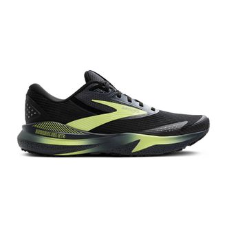 Brooks Mens Adrenaline Gts 24 Weatherized Running Shoes In Black/ebony/new Yellow