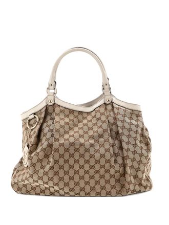 Gucci Sukey GG Canvas with Leather Large tote bag - Brown