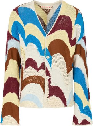 Marni Patterned Knitted Cardigan