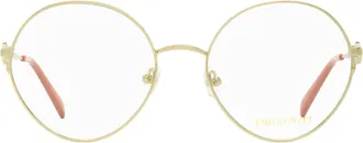 Emilio Pucci EP5203 Round Oversized Metal Eyeglasses - Gold