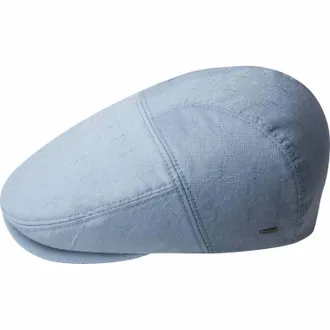 Bailey Mens Linen-Look Cotton Blend Ivy Cap In Blue