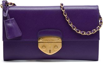 Prada Pre-owned Prada Saffiano Sound Lock Wallet on Chain Ladies EZ21OGN2WDVQUHSD