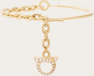 Ferragamo Women Semi rigid half-chain Gancini bracelet Gold