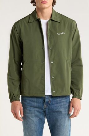 Museum of Peace and Quiet Wordmark Coachs Jacket in Forest at Nordstrom, Size X-Small