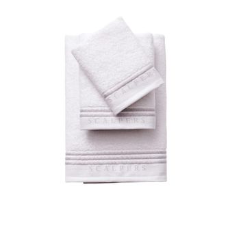 Scalpers Set 3 toallas de ba&ntilde;o blanco de algod&oacute;n 450gsm