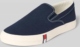 Tommy Jeans Low Top Sneaker aus reiner Baumwolle in Dunkelblau, Gr&ouml;&szlig;e 40