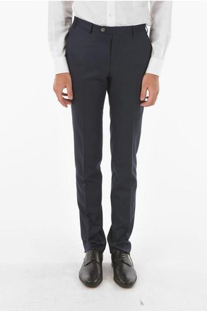 Corneliani 4-Pocketed Virgin Wool Pants with Belt Loops size 56