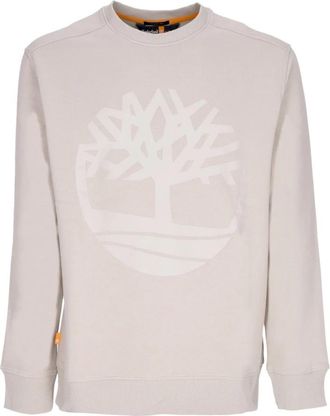 Timberland Core Logo Crewneck Sweatshirt - Heren - Sweatshirts - Beige - XL - Katoen - Hoodies & sweatvesten
