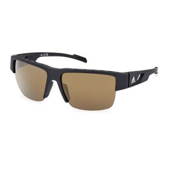 adidas Mat Zwart/Bruine Zonnebril - unisex - Zonnebrillen - Zwart - 68 MM - Accessoires