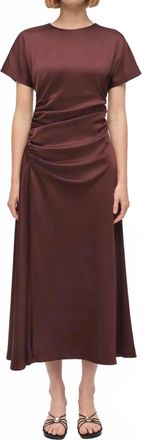 SIMKHAI Marabella Midi Dress In Mahogany