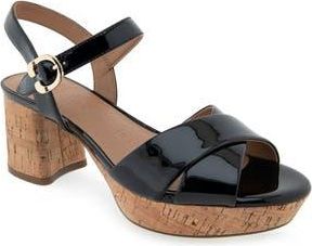 Aerosoles Cosmos Sandal - Wide Width Available in Black Patent Pu at Nordstrom Rack, Size 10.5