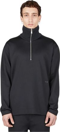 Lanvin Polo Sweatshirt - Heren - Sweatshirts - Zwart - S - Katoen - Hoodies & sweatvesten