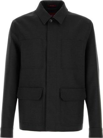 Gucci Dark Grey Shirt Collar Jacket